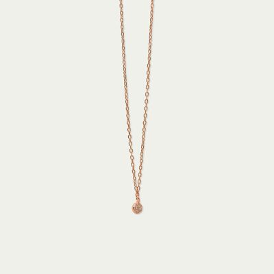 Necklace Mini Pavé, rose gold plated