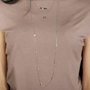 Collier Endless Glam, Plaqué Or Rose, Cristal 3