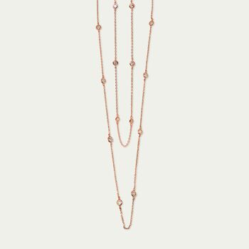 Collier Endless Glam, Plaqué Or Rose, Cristal 1