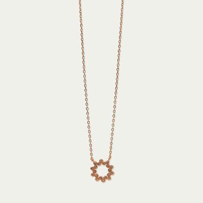 Necklace Sparkling, rose gold plated