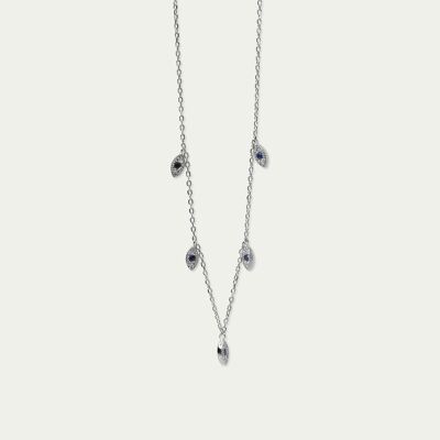 Evil Eye Necklace, Sterling Silver