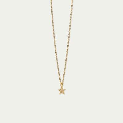 Necklace Mini Star, yellow gold plated