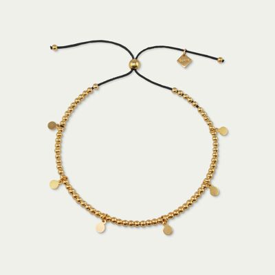 Sprinkle lucky bracelet, yellow gold plated - strap color