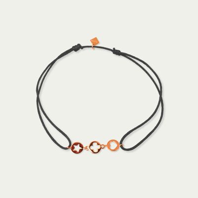 Lucky bracelet disc mix, rose gold plated - strap color