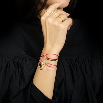 Bracelet porte-bonheur bretzels, argent sterling - couleur du bracelet 2