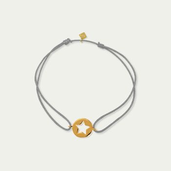 Bracelet porte-bonheur Star Disc, plaqué or jaune - couleur du bracelet 1