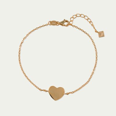 Bracelet heart, 18K rose gold plated