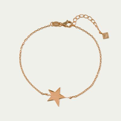 Star bracelet, rose gold plated