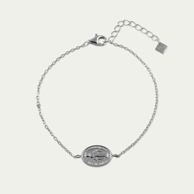 Bracelet Madone, argent massif