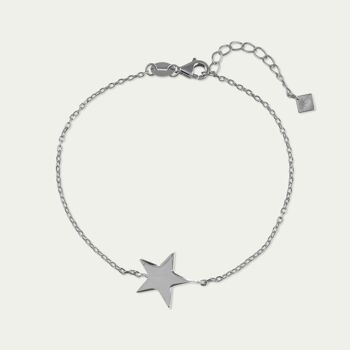 Bracelet étoile, argent sterling