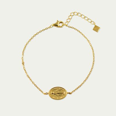 Bracelet Madonna, yellow gold plated