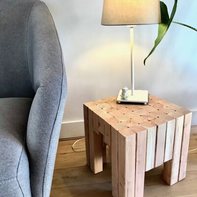 Wooden bedside table