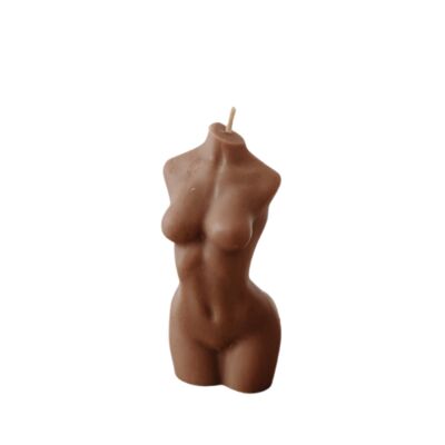 Handmade candle Woman's bust Brown