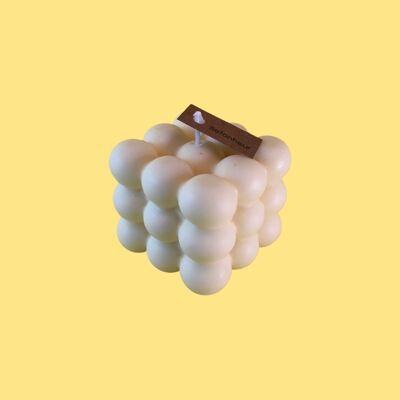 Bubble cube craft candle - Yellow