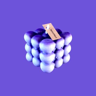 Candela a cubo di bolle - Viola