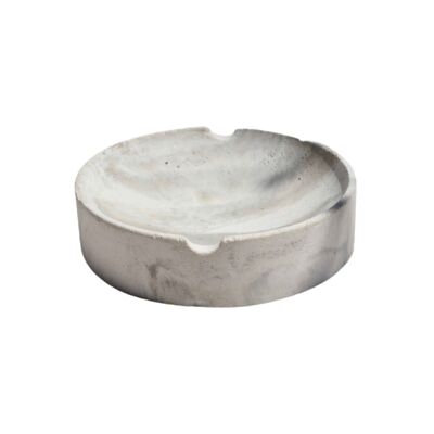 Posacenere Minimalista cemento marmorizzato bianco/grigio
