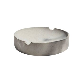 Cendrier Minimaliste rond béton gris brut