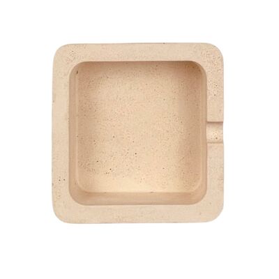 Concrete minimalist square ashtray