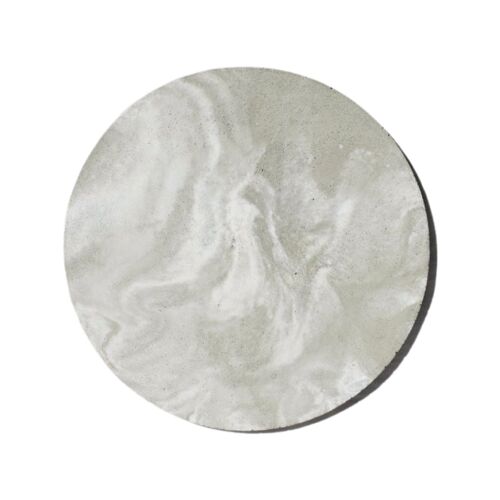 Dessous de plat minimaliste béton Marbré blanc/gris