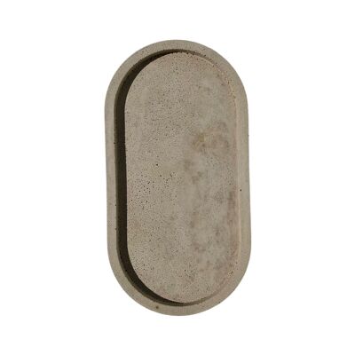 Dekoratives ovales Tablett zum Personalisieren - Braun