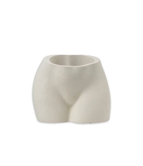 Vase minimaliste béton forme fesses