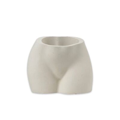 Minimalist concrete vase shaped buttocks