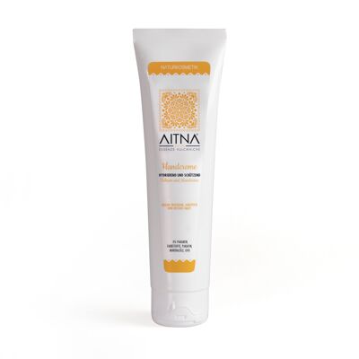 Aitna Natural Hand Cream Organic Volcanic Talcum & Mandarin Made in Italy Pack of 1 (75 ml)