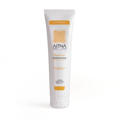 Aitna Crema de Manos Natural Talco Volcánico Bio y Mandarina Made in Italy Pack de 1 (75 ml)