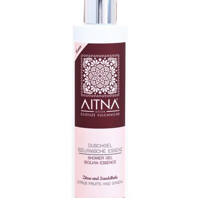 Aitna Naturkosmetik Gel Douche Volcanique Bio pour Homme Essence de Sicile Agrumes et Bois de Santal Fabriqué en Italie Lot de 1 (1 x 200 ml)