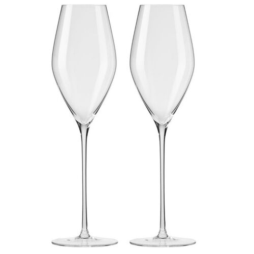 (x2) Champagne Glass 270ml - ETHEREAL - KROSNO