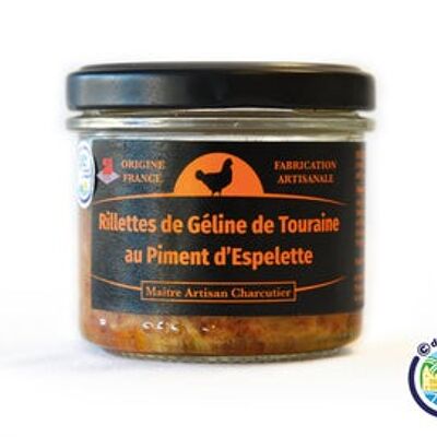 Rillettes de Géline de Touraine au piment d’Espelette 80g