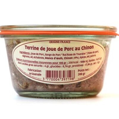 Terrine de joue de porc au Chinon 200g