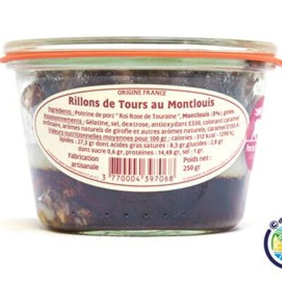 Rillons de Tours au Montlouis 250g