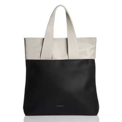 Two-tone black and white bag