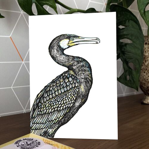 Cormorant Greetings Card