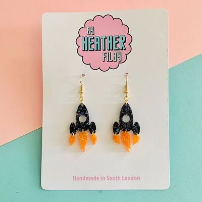 Glitter Rocket Earrings