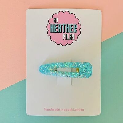 Sky Blue Glitter Hair Clip