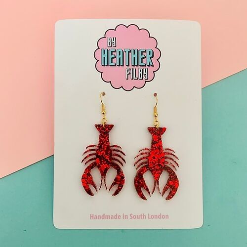 Red Lobster Earrings - Small