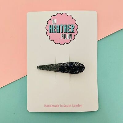 Black Glitter Hair Clip , sku607