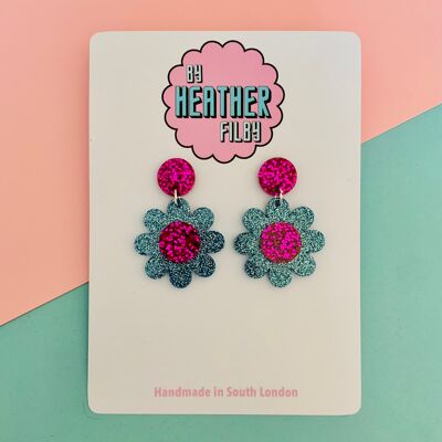 Boucles d'oreilles fleur de marguerite