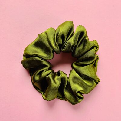 OG Scrunchie in Olive Green Fabric , sku814