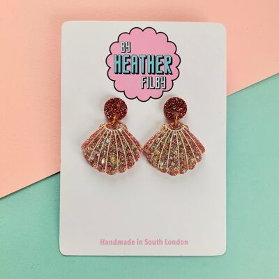 Seashell Glitter Earrings