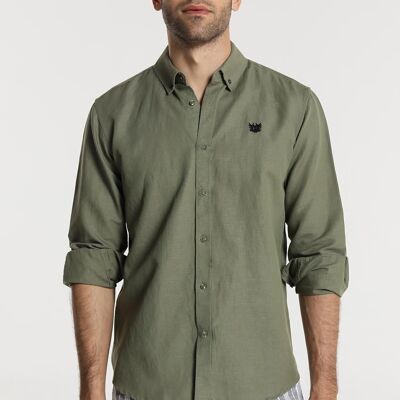 Camicie da uomo BENDORFF in estate 20 | 55% LINO 45% COTONE | Verde - 277