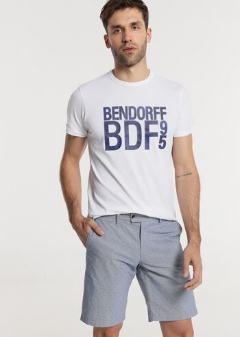 BENDORFF Bermuda pour homme en été 20 | 100% COTON | Bleu - 111