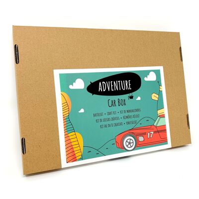 Abenteuer-Bastelbox - Serie Nr. 1 - Auto-Box - Bastelset für Kinder, 6-8 Jahre