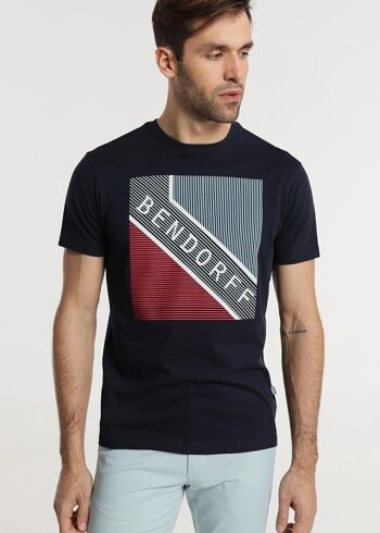 T-shirts BENDORFF pour hommes en été 20 | 100% COTON | Bleu - 268