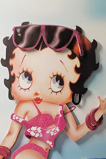 Betty Boop Beach Babe Decoupage Carte de voeux vierge (3D) 6