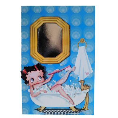 Betty Boop Bubble Bath Decoupage Biglietto d'auguri vuoto (3D)