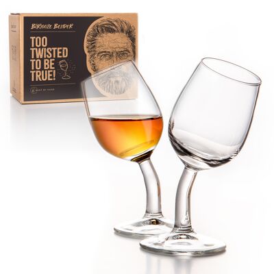 B(R)OOZE BENDER - Too Twisted to be True | 100% unique, handmade, stemmed Shot Glasses | Set of 6