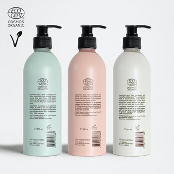 AMOUREUX DE LA PLANÈTE. Shampoing Revitalisant Bio + Gel Bain + Lait Corps 500 ml 4